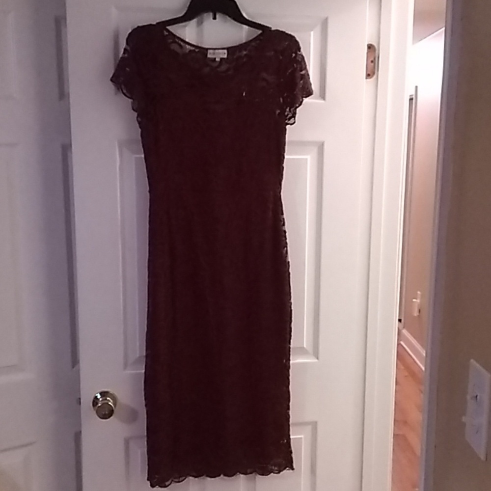 Burgundy lace dress- Final Price